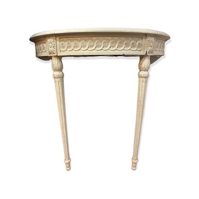 Console d'applique en bois laqué blanc à...
