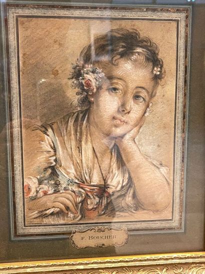 2 gravures anciennes d'après BOUCHER, procédé...