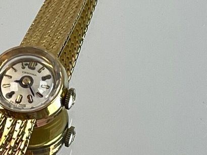 Montre de dame en or jaune CERTINA. PB: 22,31...