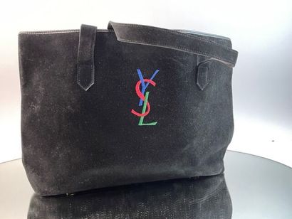 Yves Saint Laurent - Sac cabas en cuir retourné,...