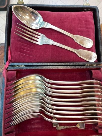 CHRISTOFLE- Ménagère de 6 couverts, modele...