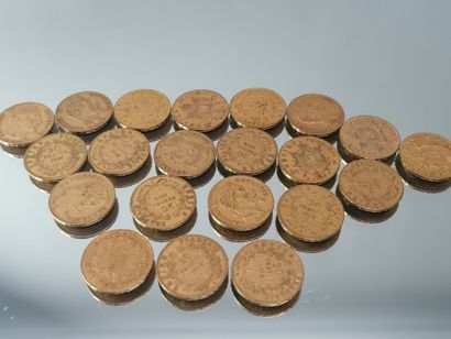 21 pièces de 20F or Napoléon III