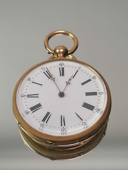 Montre de gousset en or jaune. PB: 65,26...