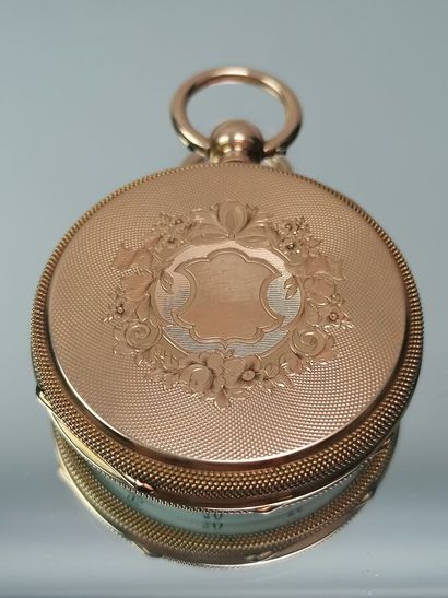 Montre de gousset en or jaune. PB: 65,26...