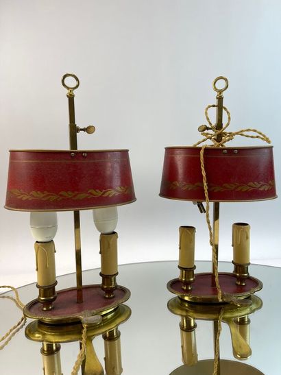 Paire de petites lampes de bouillotte en...