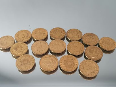 16 pièces de 20F or Napoléon III