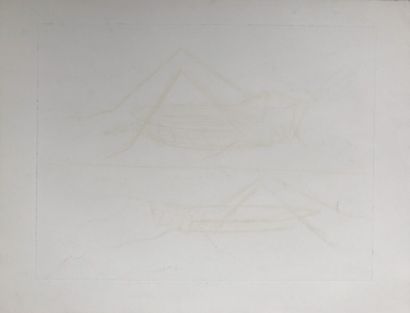 BUFFET Bernard ( 1928 / 1999 )
Deux sauterelles.
Gravure...