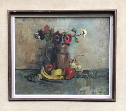 SEGUELA Harry ( 1921 / 2001 )
Les anémones.
Huile...