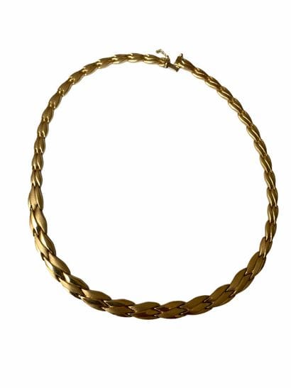 Choker necklace in yellow gold polished and...