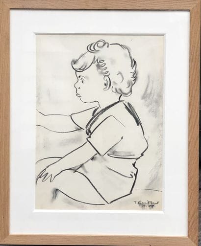 GERTLER Tibor ( 1903 / 1991 )
Portrait d'enfant.
Dessin...