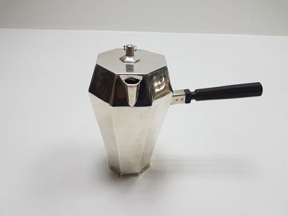 Chocolatière à pans 825g argent massif 1°titre...