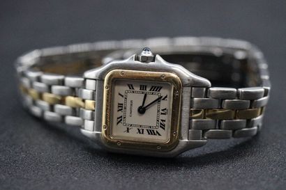 CARTIER- Gold and steel bracelet watch model...