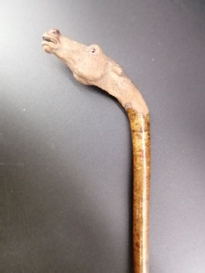 Stick (cravache) en bois naturel avec la...