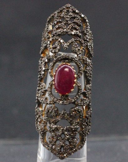 KIRAT YOUNG - Double phalanx ring in silver...