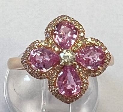 Bague Cocktail en or rose 750°/.(18K) 3g45...