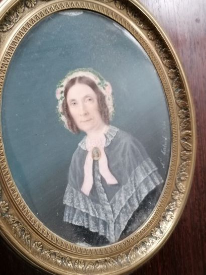2 MINIATURES PORTRAIT DE MONSIEUR ET MADAME...