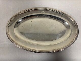 Plat ovale en argent massif 1°titre Minerve...
