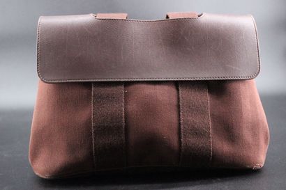 HERMES- Sac modèle VALPARAISO en toile à...