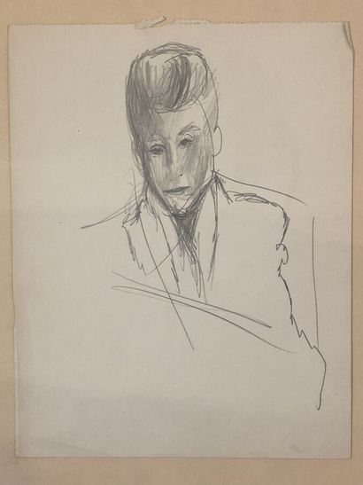 MOUALLA Fikret ( 1903 / 1967 )
Portrait d'homme,...