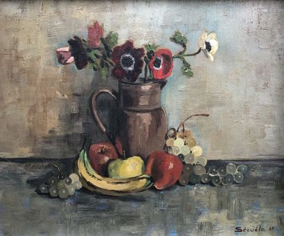 SEGUELA Harry ( 1921 / 2001 )
Les anémones.
Huile...