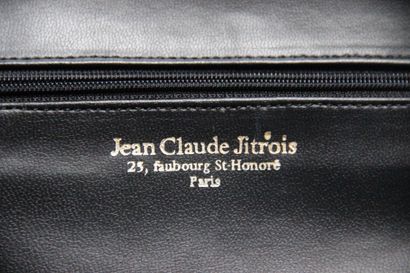JEAN CLAUDE JITROIS- Sac en cuir noir orné...