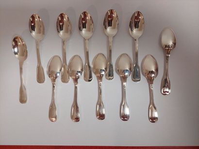 12 cuillères moka 175g argent massif 1er...