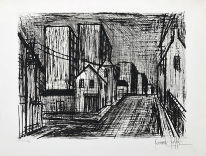 BUFFET Bernard ( 1928 / 1999 )
Rue déserte.
Gravure...