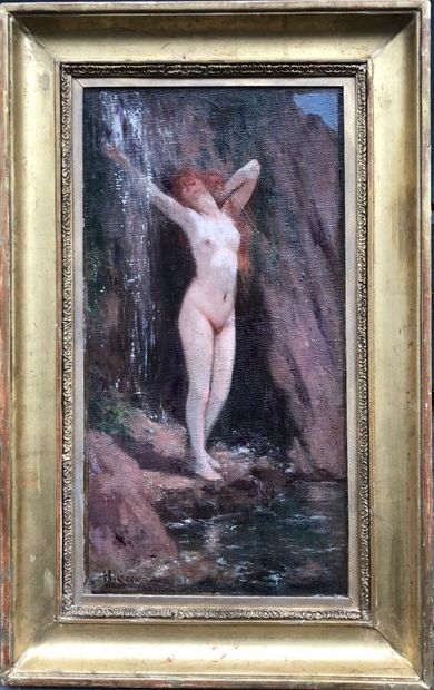 GERVEX Henri ( 1852 / 1929 )
Nu à la cascade.
Huile...