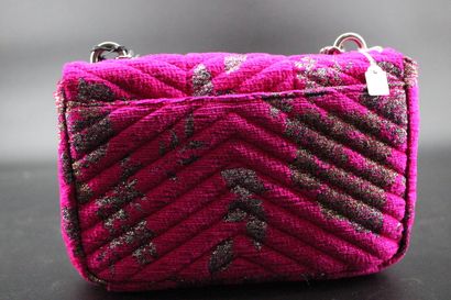 ESSENTIEL- Sac à main en tissu violet et...