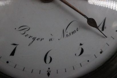 Montre oignon en argent, le cadran signé...