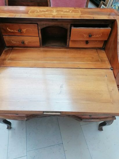 Bureau dos d'âne en bois naturel et bois...