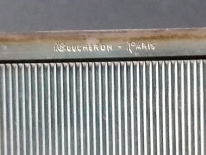 BOUCHERON Paris- Silver and vermeil poudrier...