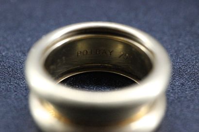 POIRAY- Bague extensible 2 anneaux en or...