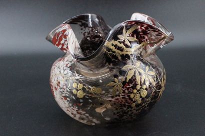 Ernest Baptiste LEVEILLE (?) Glass vase with...