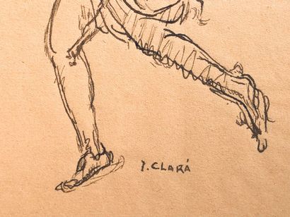 CLARA José ( 1878 / 1958 )
Isadora Duncan.
Encre...