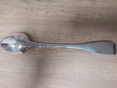 Solid silver stew spoon XVIIIth PARIS 1772...
