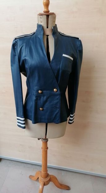 BRIGITTE NA PARIS- Veste bleue pétrole en...
