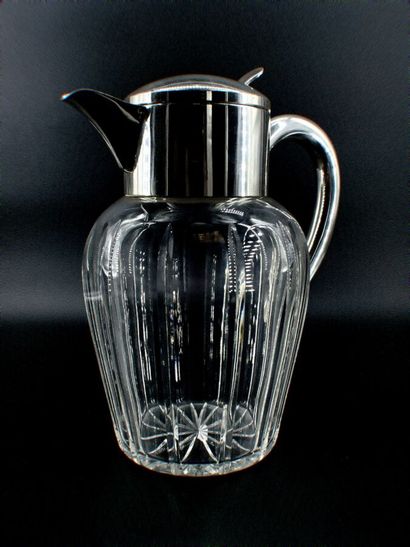 BACCARAT - Large crystal orangeade brooch,...