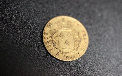 FOLLE ENCHERE 1 pièce dr 20F OR louis XVIII...