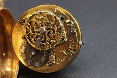 Montre oignon en or jaune de Gousset, cadran...
