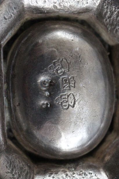 Pair of 18th century silver salt cellars....