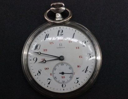 OMEGA- Montre de Gousset en argent 