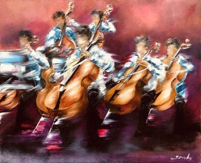 SPAHN Victor ( 1949 )
L'orchestre.
Huile...