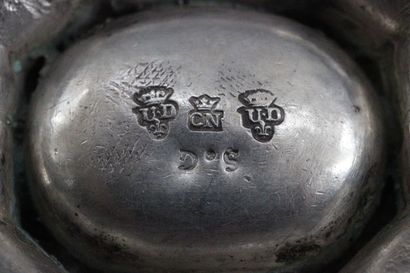 Pair of 18th century silver salt cellars....