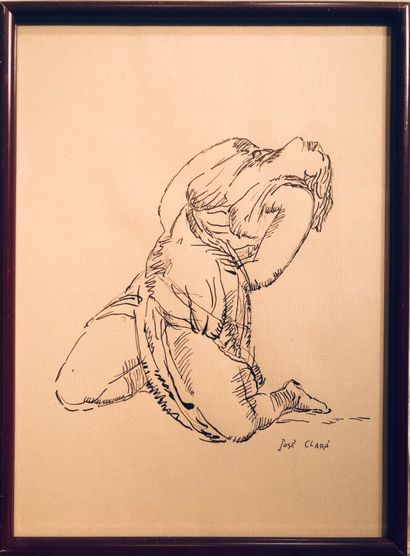 CLARA José ( 1878 / 1958 )
Isadora Duncan.
Encre...