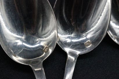 Part of a vermeil tea service cpt cutlery,...