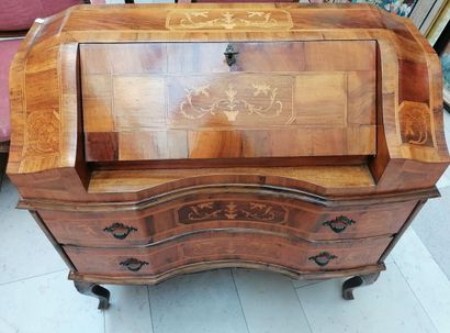 Bureau dos d'âne en bois naturel et bois...