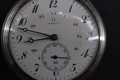 OMEGA- Montre de Gousset en argent 