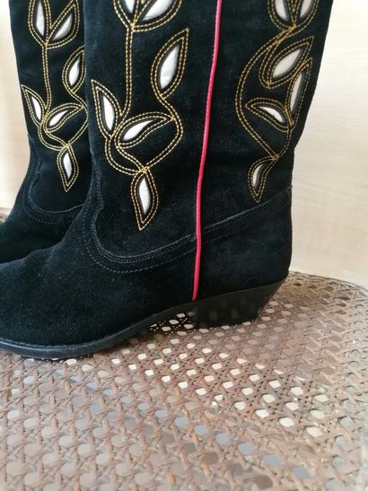 RALPH LAUREN- Paire de bottes en daim taille...
