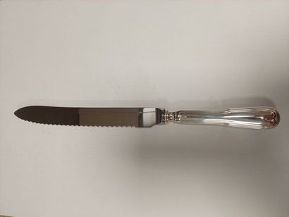Couteau à pain manche argent massif 1er titre...